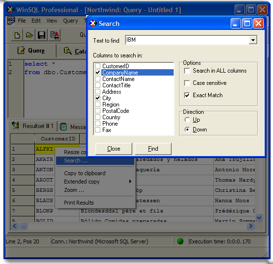 Editable resultsets