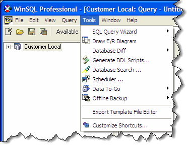 Tools Menu