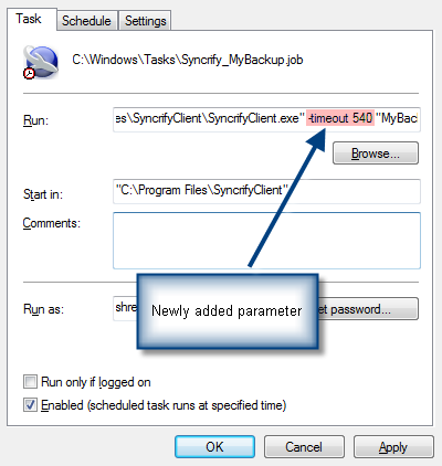 Modify Schedule