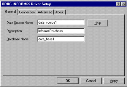 microsoft set up informix odbc sources